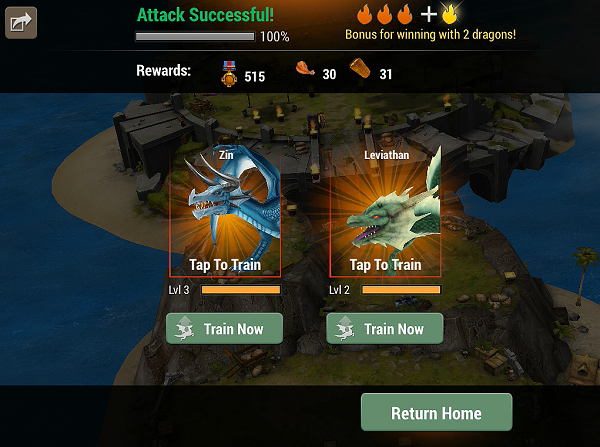 War Dragons Battle Success