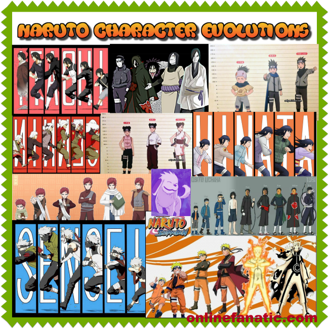 Naruto Character Evolutions