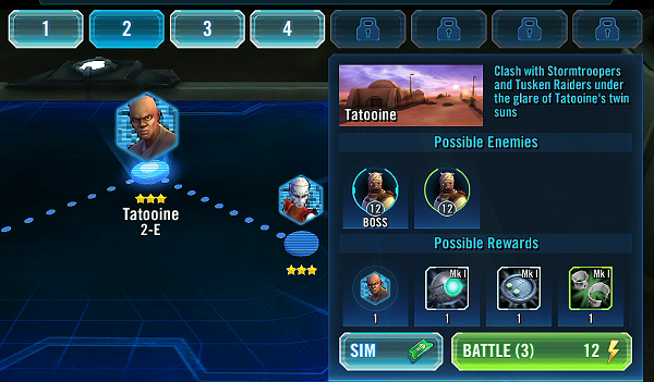 SW Galaxy of Heroes Character Shard Farming