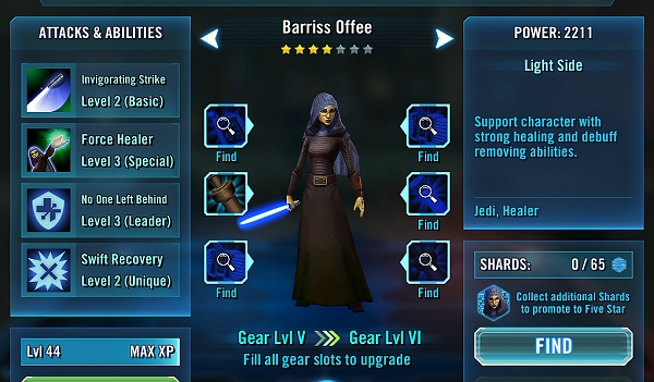 SWGOH Barriss Offee Review