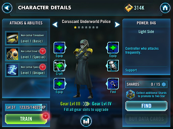 SWGOH Coruscant Underworld Police Review