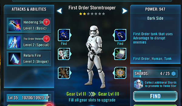SWGOH First Order Stormtrooper Review