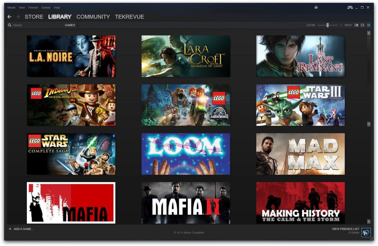 steam library grid view