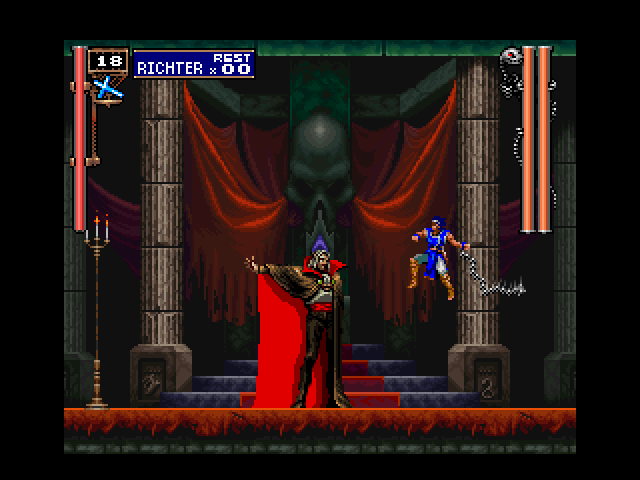 The opening fight with Richter and Dracula.