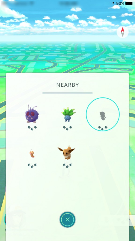 Nearby Pokemon selector