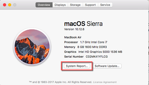 Mac System REPORT
