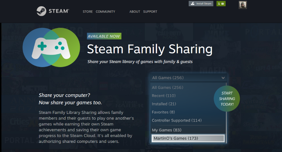 How To Share Games on Steam