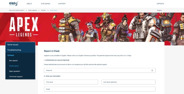 How to report hackers and cheaters in Apex Legends2