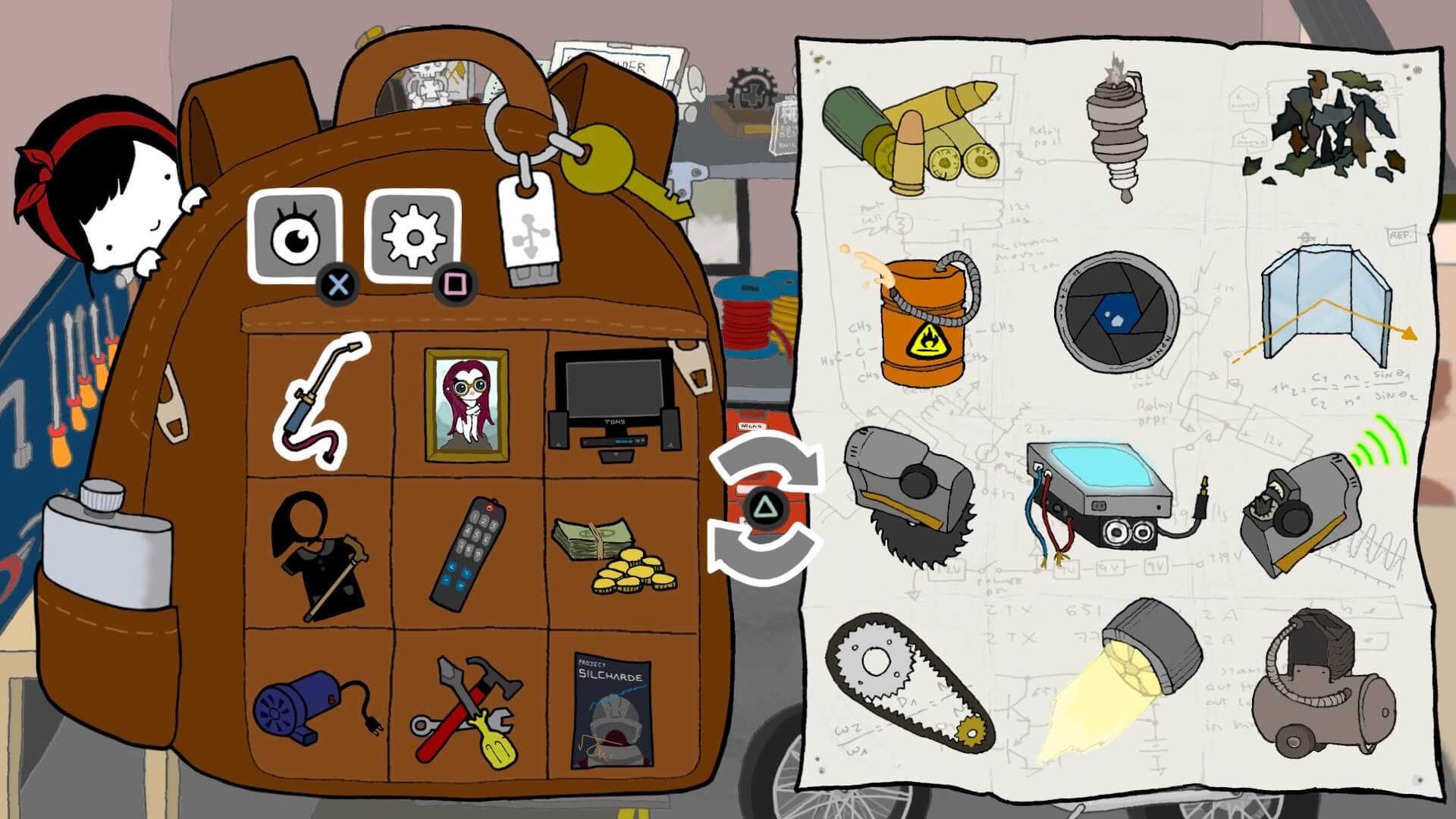 Nika's inventory screen