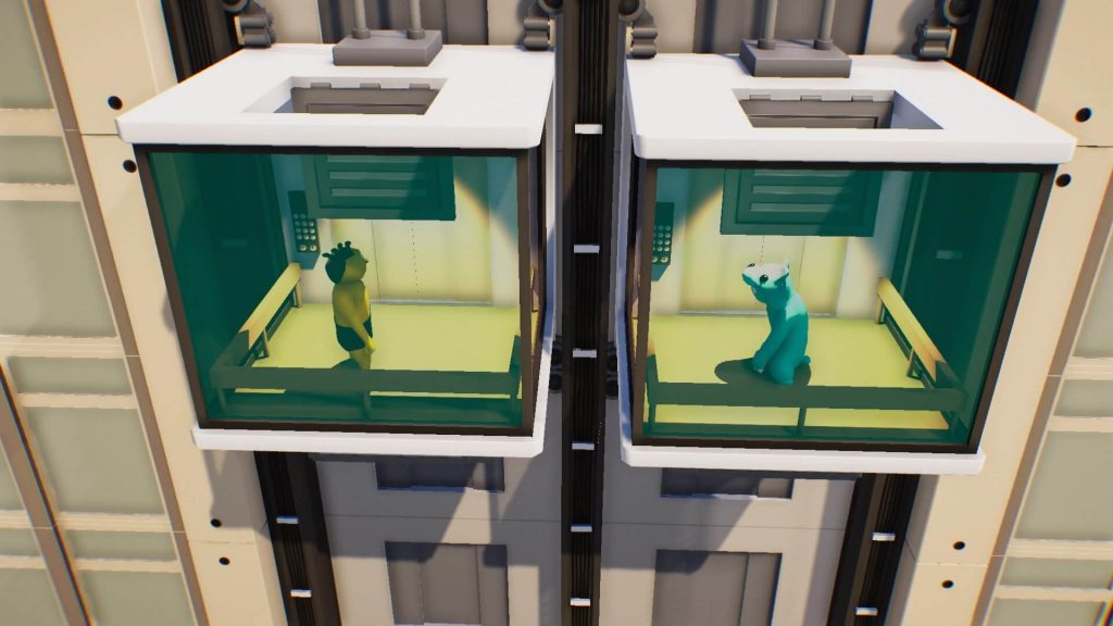 You lift me up: Gang Beasts elevator fight