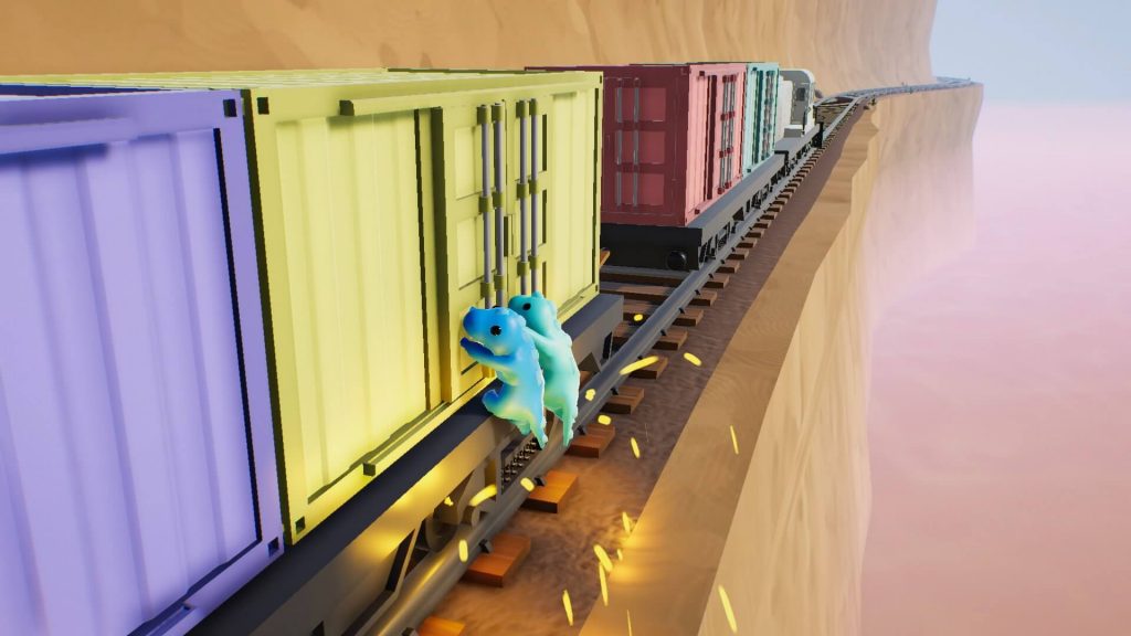 Holding for dear life in Gang Beasts