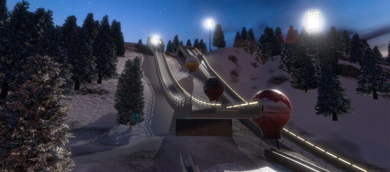 The featured ramp in Lillehammer, Ski Jumping Pro VR