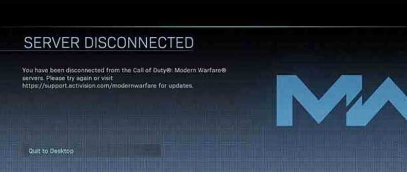 call of duty server error warzone