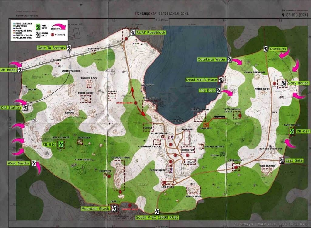 Escape From Tarkov Woods Map 2021 | Extraction Points, Keys, Boss Locations