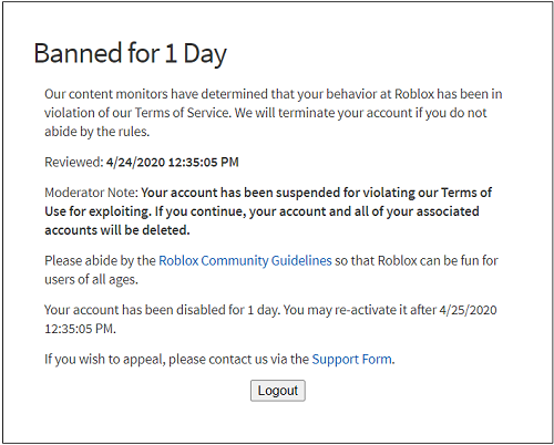 Roblox Tell if Someone Was Banned