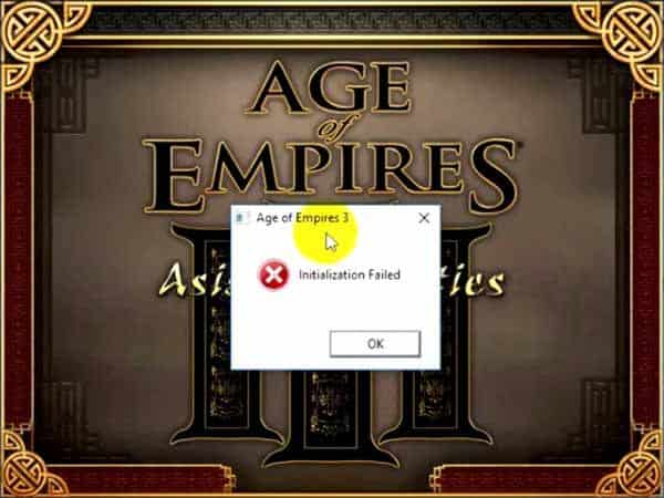 aoe 3 initialization failed