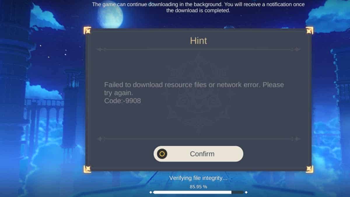 Genshin Impact: Error Code 9908 | How To Fix