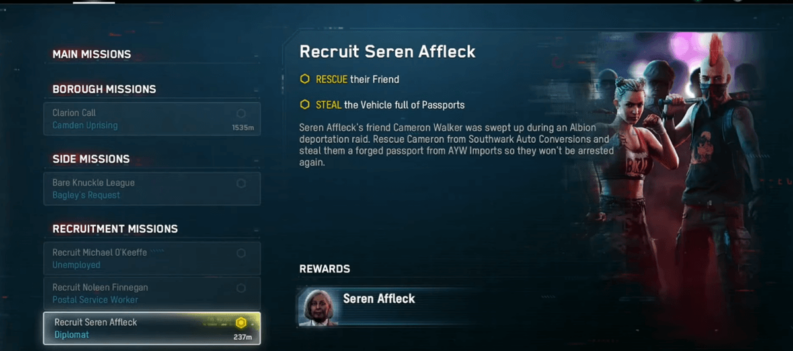 how to recruit seren affleck watch dogs legion