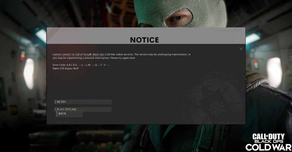 Black Ops Cold War: Fix Baker 676 Bayou Wolf Error