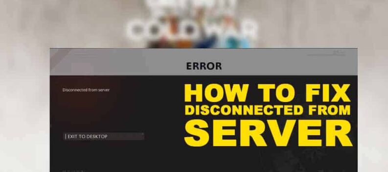 disconnected from server call of duty black ops cold war