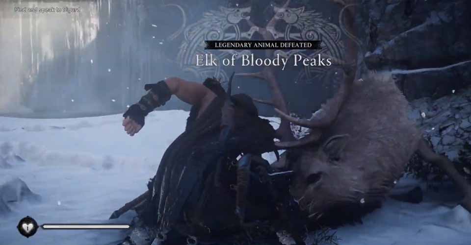 Assassin's Creed Valhalla - How to Kill Elk of Bloody Peaks