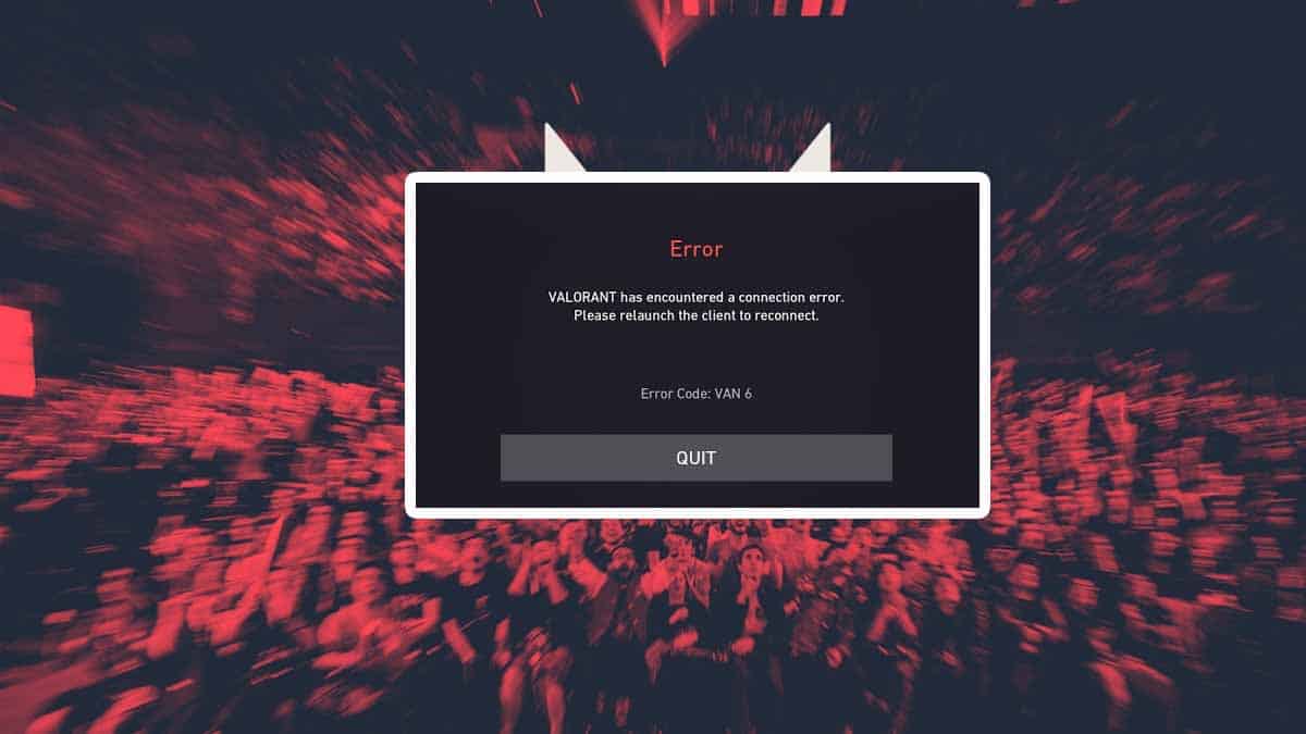 Valorant: How to Fix Error Code Van 6 on PC
