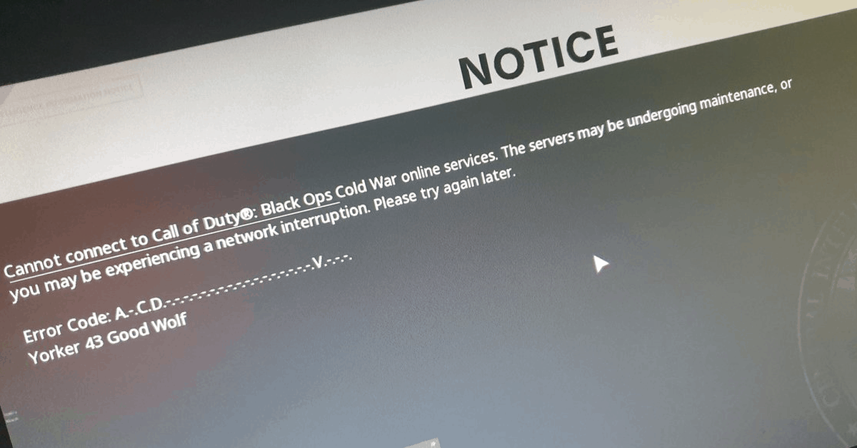 Black Ops Cold War: How to Fix “Cannot Connect to Online Services”