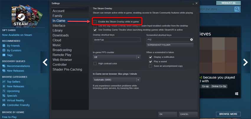 in game enable steam overlay steam
