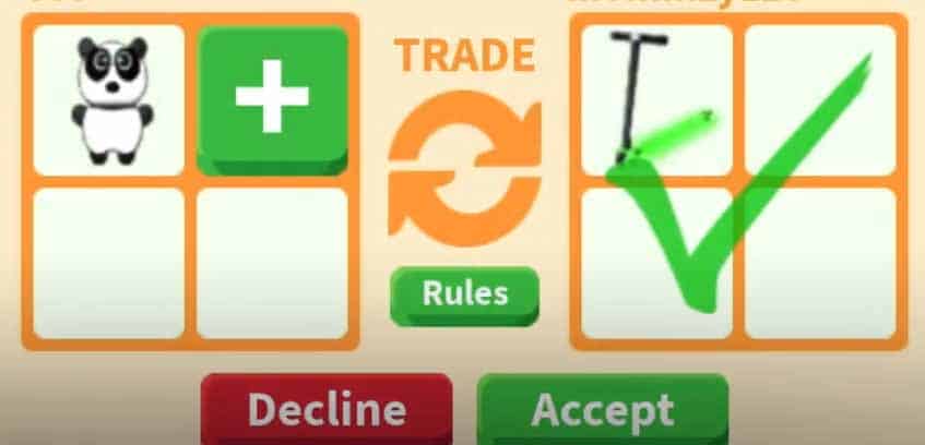 Panda, Trade Roblox Adopt Me Items