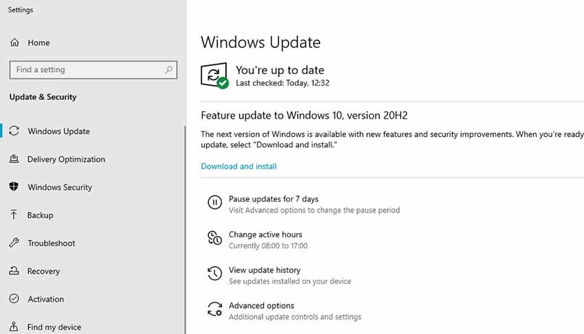 valhalla windows update