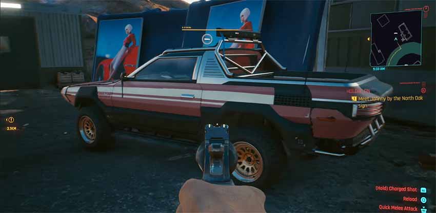 A screenshot showing how to get the Colby CX410 Butte Car in Cyberpunk 2077
