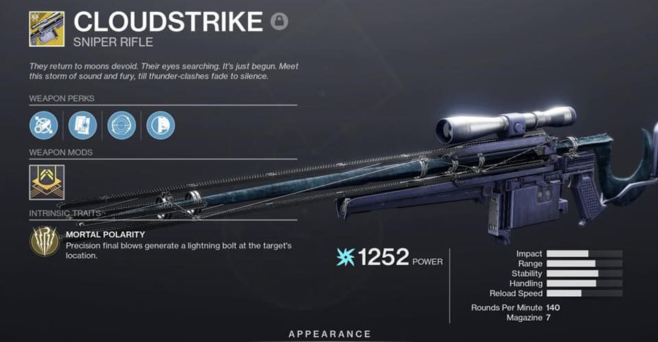 Destiny 2: How to Get Cloudstrike (Exotic) Sniper Rifle