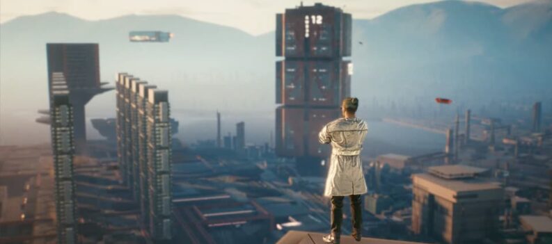 how to get on the tallest building cyberpunk 2077