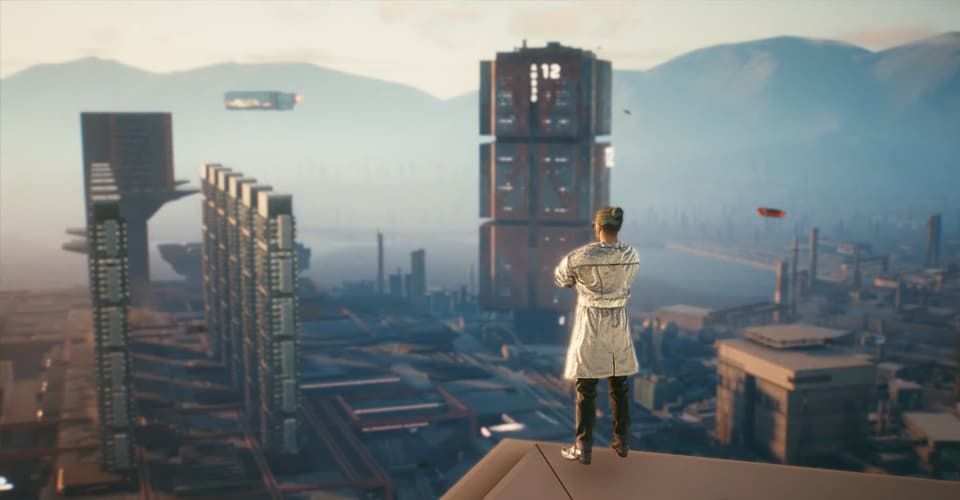 how to get on the tallest building cyberpunk 2077