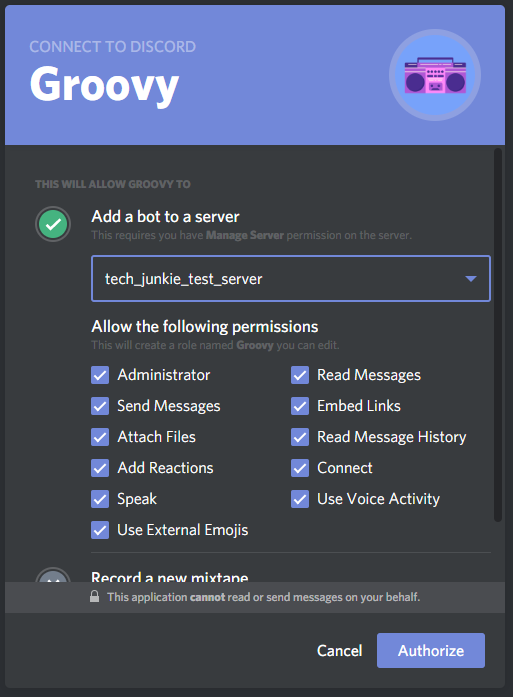 Discord voice chat bot