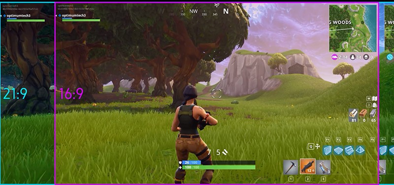 can fortnite be played on ultrawide monitor 21 9