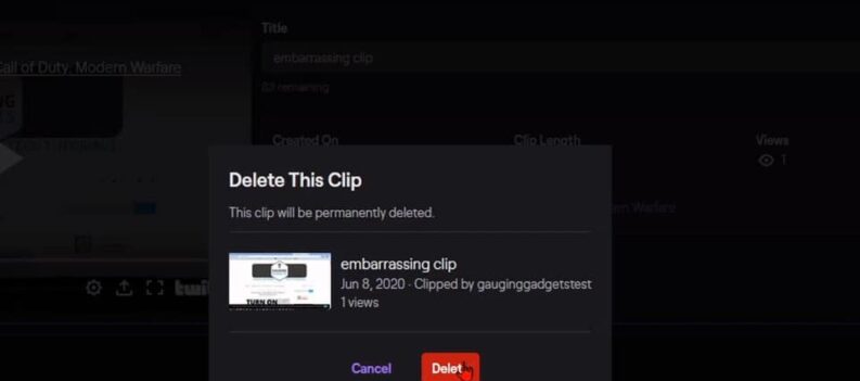 how to delete one or more clips on twitch