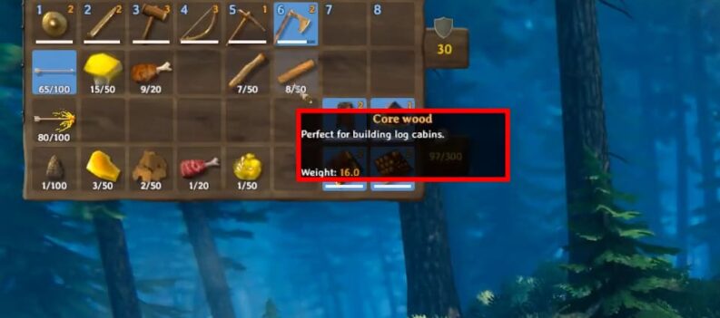 how to get core wood valheim