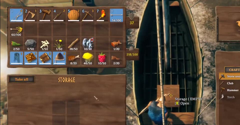 Valheim: How to Use Boat Storage