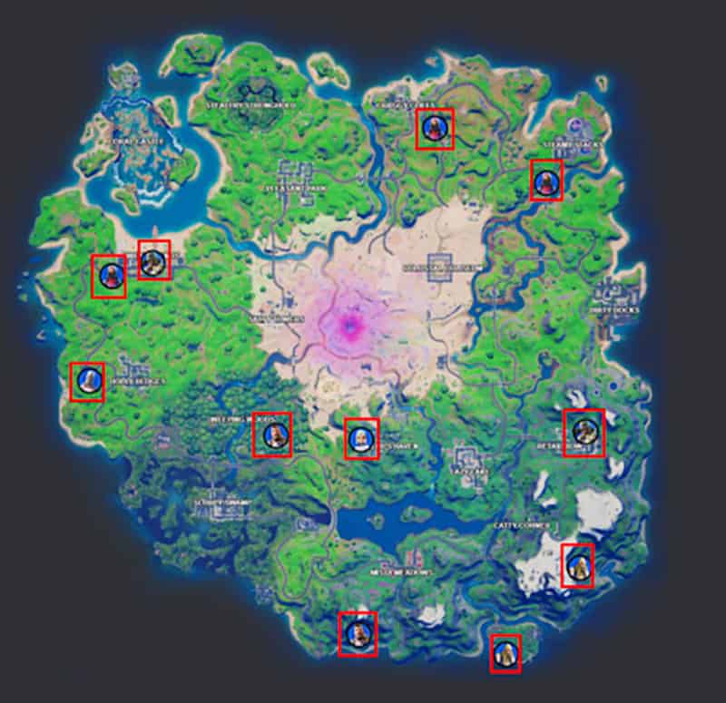 fortnite where do you find all intel locations