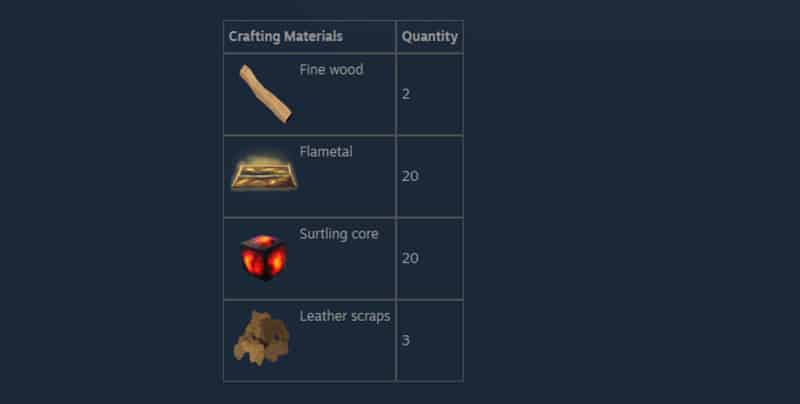 valheim secret fire sword craft and stats