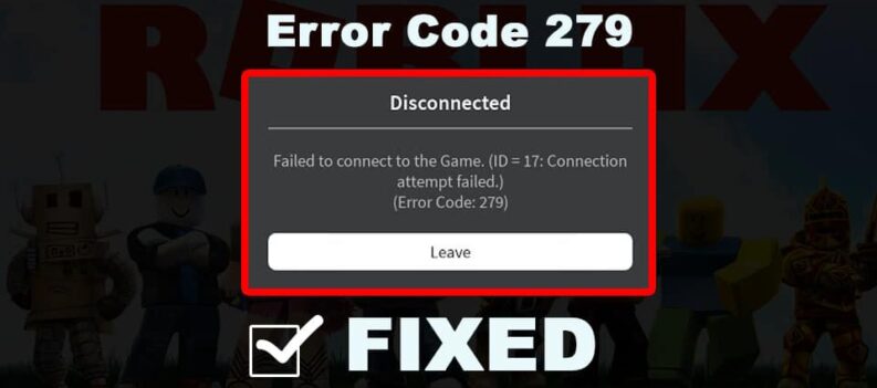 error code 279 roblox