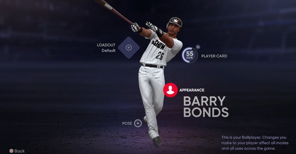 how to create barry bonds mlb the show 21