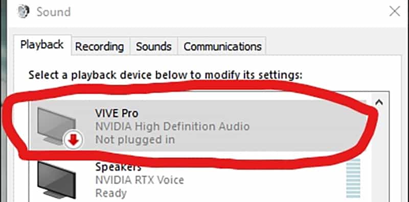 nvidia audio not plugged in latest error