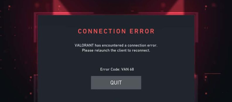 valorant error code 68 what it is how to fix it