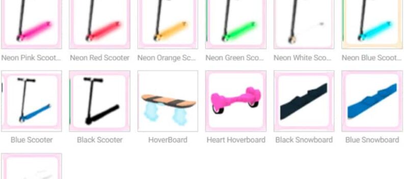 adopt me how much is the neon scooter worth