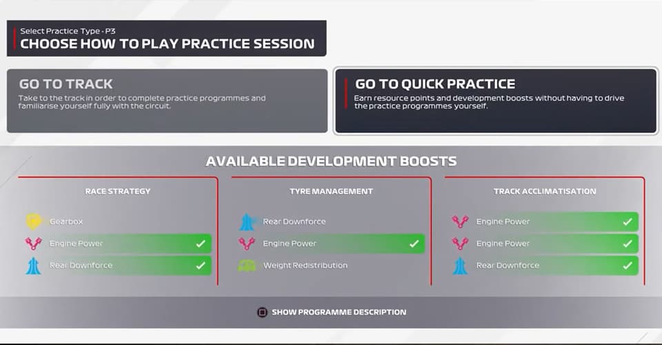 how to do quick practice f1 2021