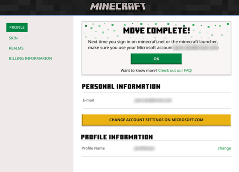 Minecraft account migration, something went wrong : r/Minecraft