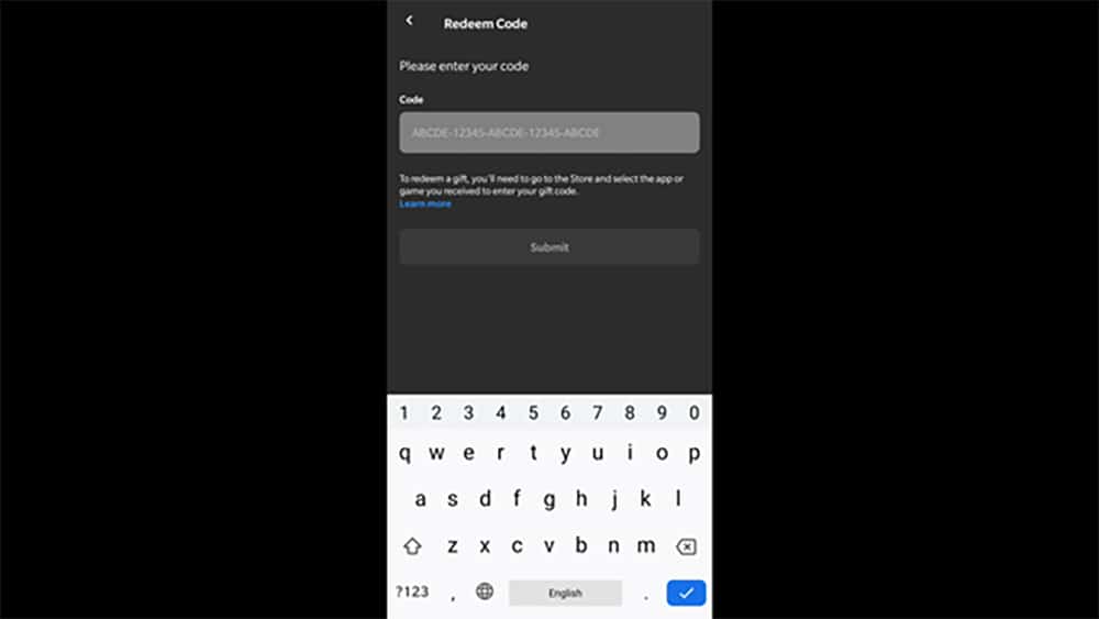 how to redeem an oculus store code in the oculus mobile application