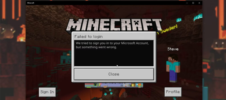 minecraft fix failed to sign in microsoft account